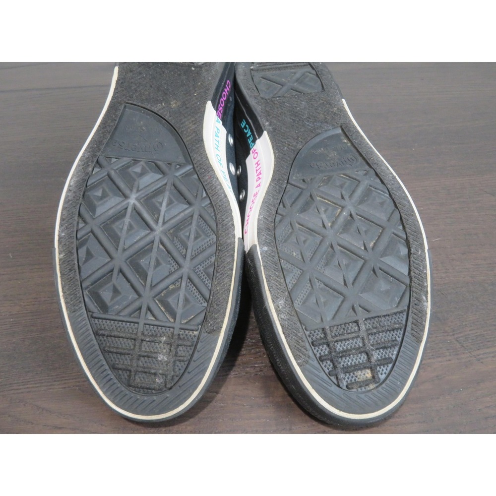 Converse Chuck Taylor All Star Mens Size 9 Shoes Black Seek Peace 166535F Hi Top - Picture 9 of 12